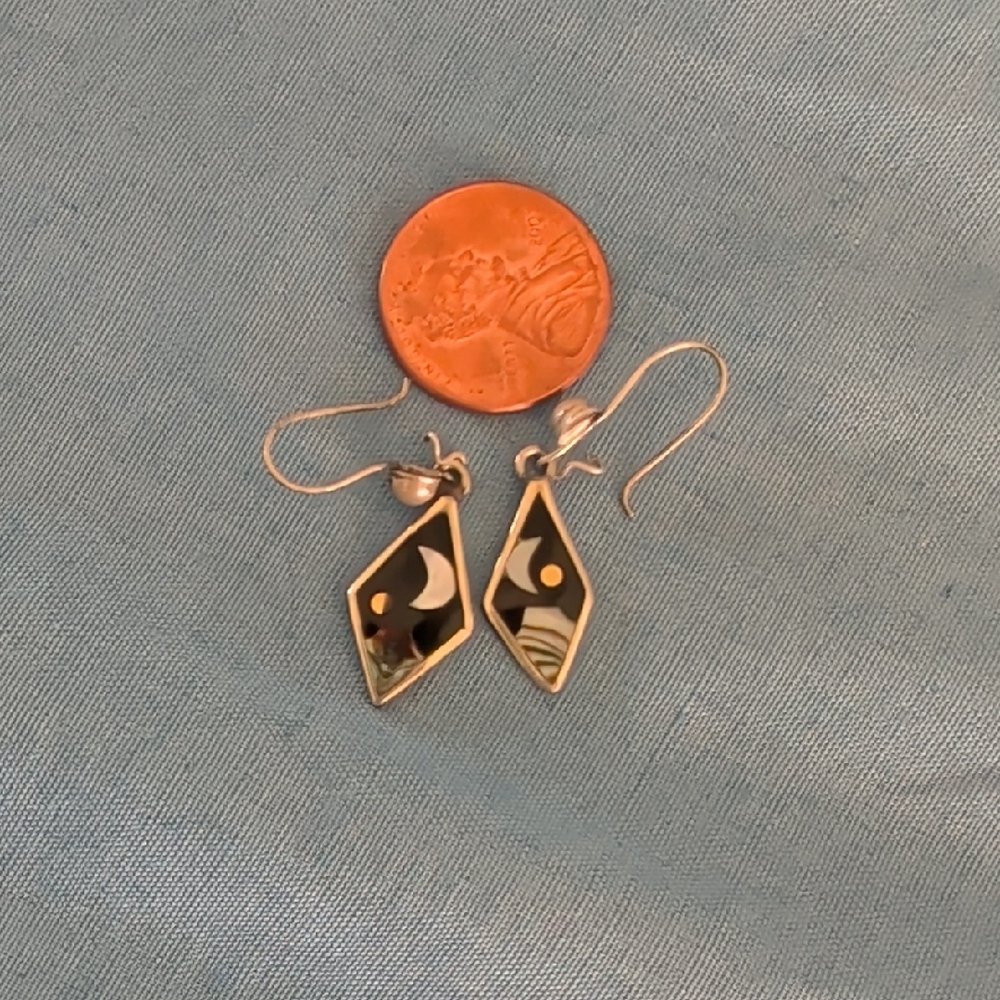 Elegant Gold and Silver Geometric Earrings